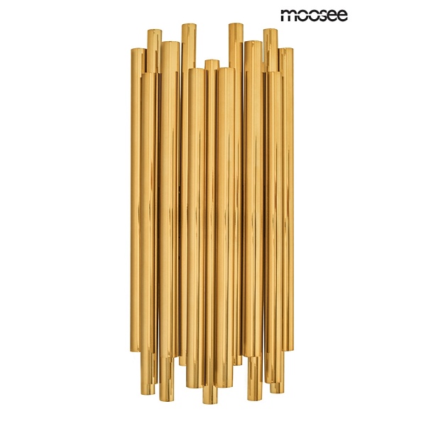 Lampa ścienna TUBO złota - Moosee